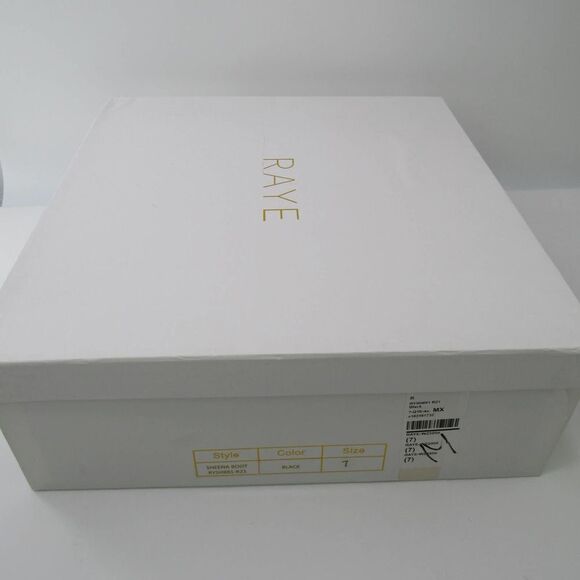 RAYE Women's Sheena Leather Lace Up Mid Calf Boots in Black SZ 7 - Picture 9 of 9